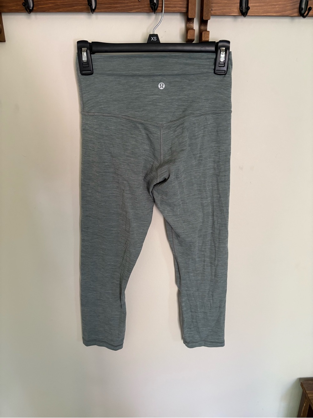lululemon athletica Kids Cropped High-Waist Leggings in Gray-Green
